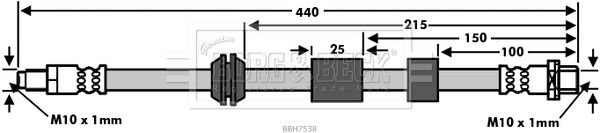 BORG & BECK Тормозной шланг BBH7538